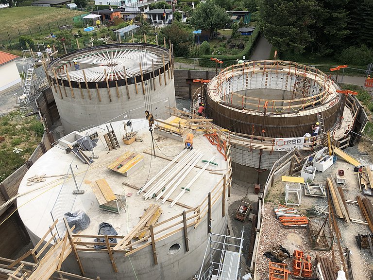 Rohbau für das neue Wasserwerk kurz vor dem Abschluss