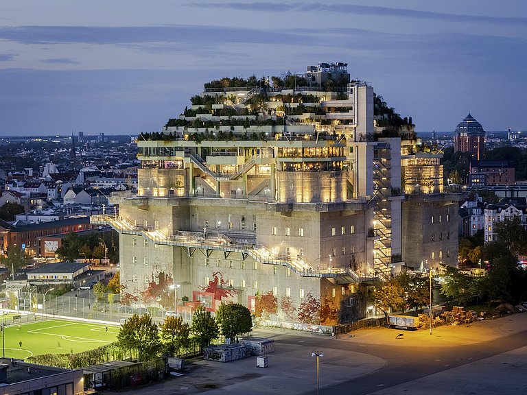 Stadtgarten Hamburg - Aufstockung des Bunkers in der Feldstraße
